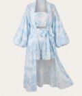 Komplet Toile de Jouy Błękit Trójczęściowy