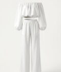 Komplet Off-Shoulder Biały
